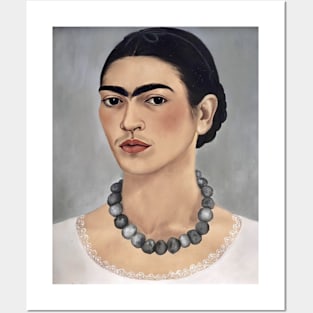 Self Portrait with Necklace by Frida Kahlo Posters and Art